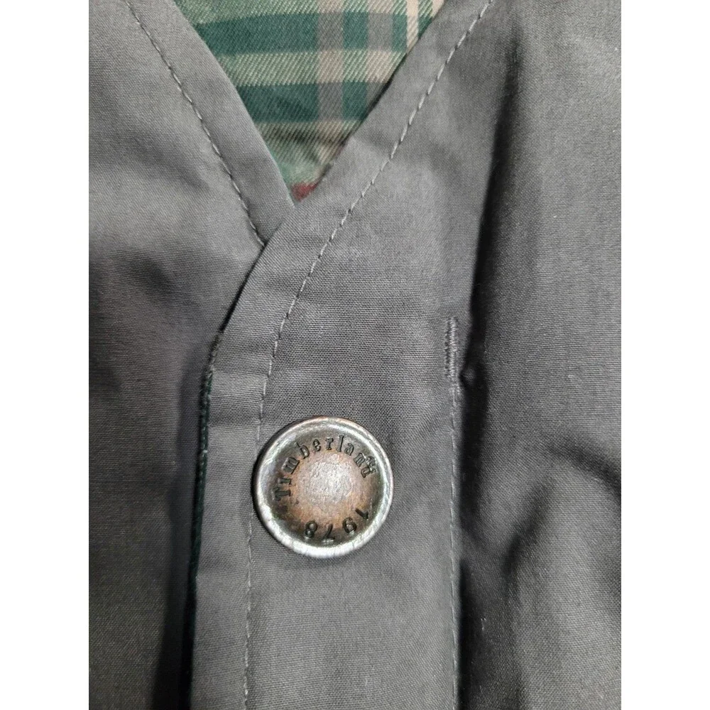 Vintage Timberland Weathergear Vest Mens XL Grey 100% Cotton Goose Down Fishing